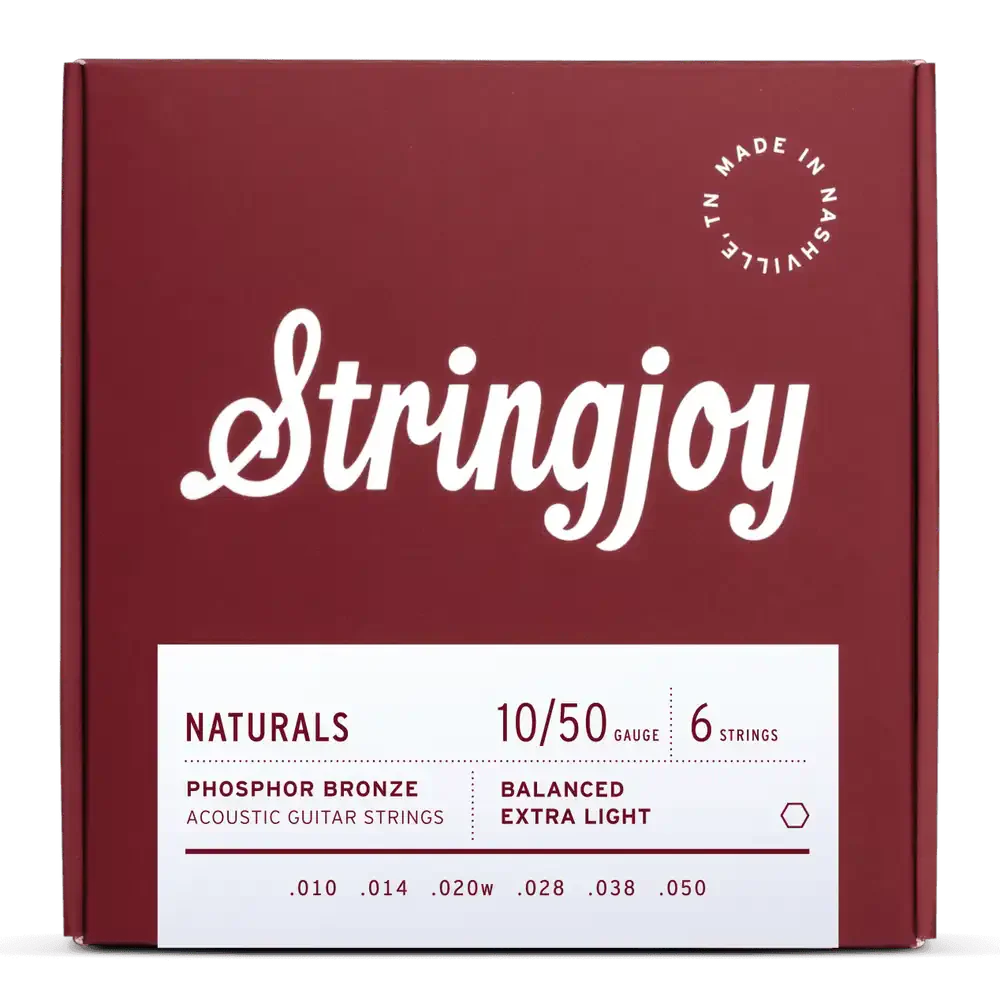 Stringjoy Naturals Extra Light Gauge (10-50) Phosphor Bronze Acoustic Guitar Strings - Image 2