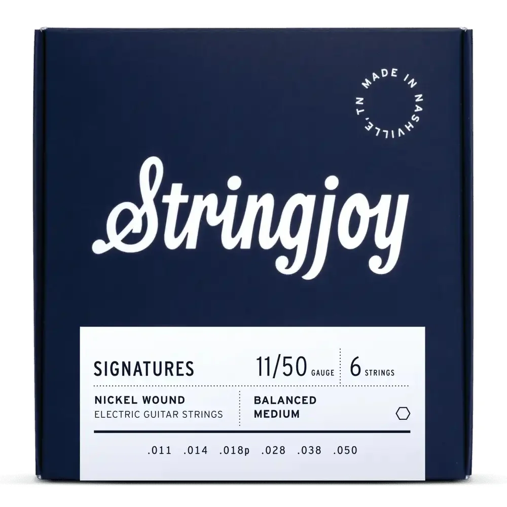 Stringjoy Signatures  Balanced Medium Gauge 11-50 Nickel Wound Electric Guitar Strings