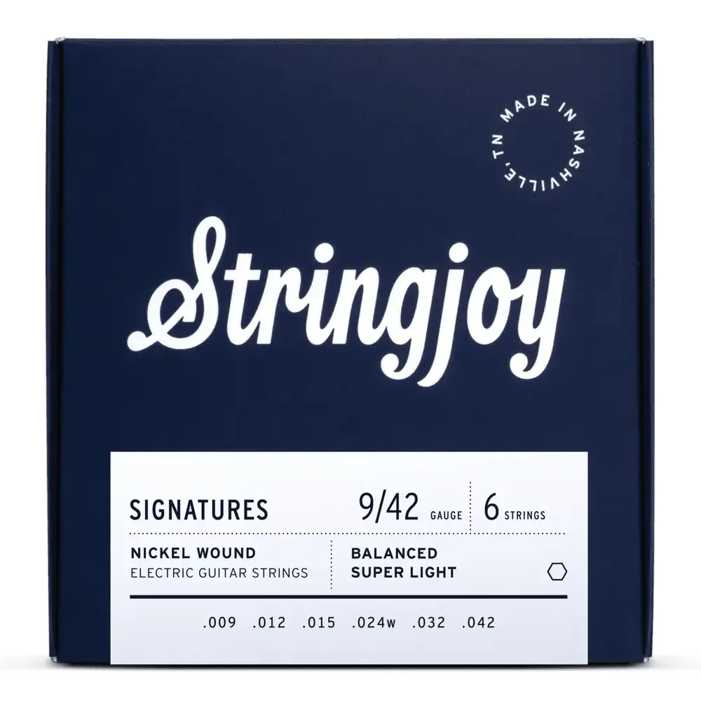 Stringjoy Signatures  Balanced Super Light Gauge 9-42 Nickel Wound Electric Guitar Strings
