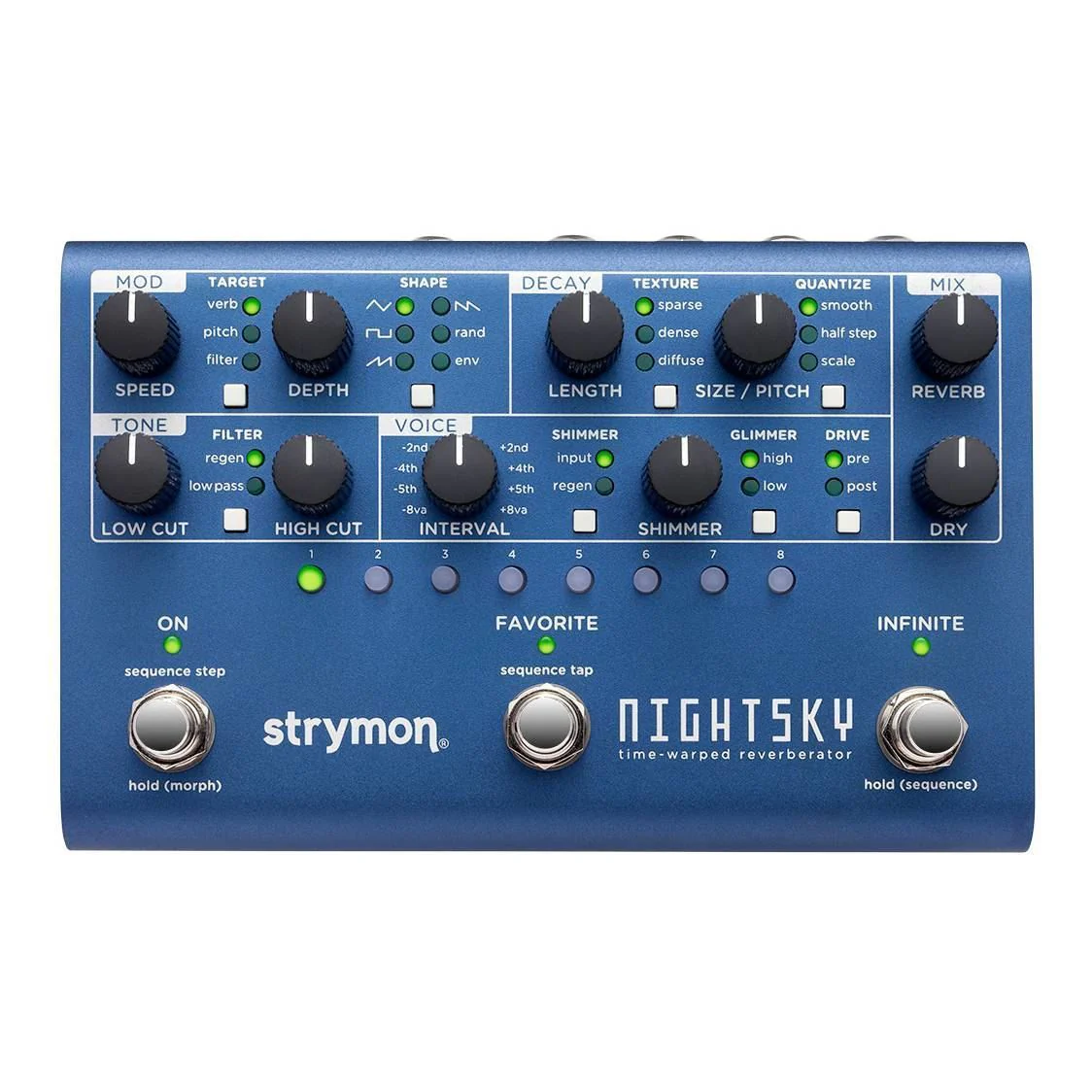 Strymon NightSky Time Warped Reverberator Guitar Effects Pedal - Image 3
