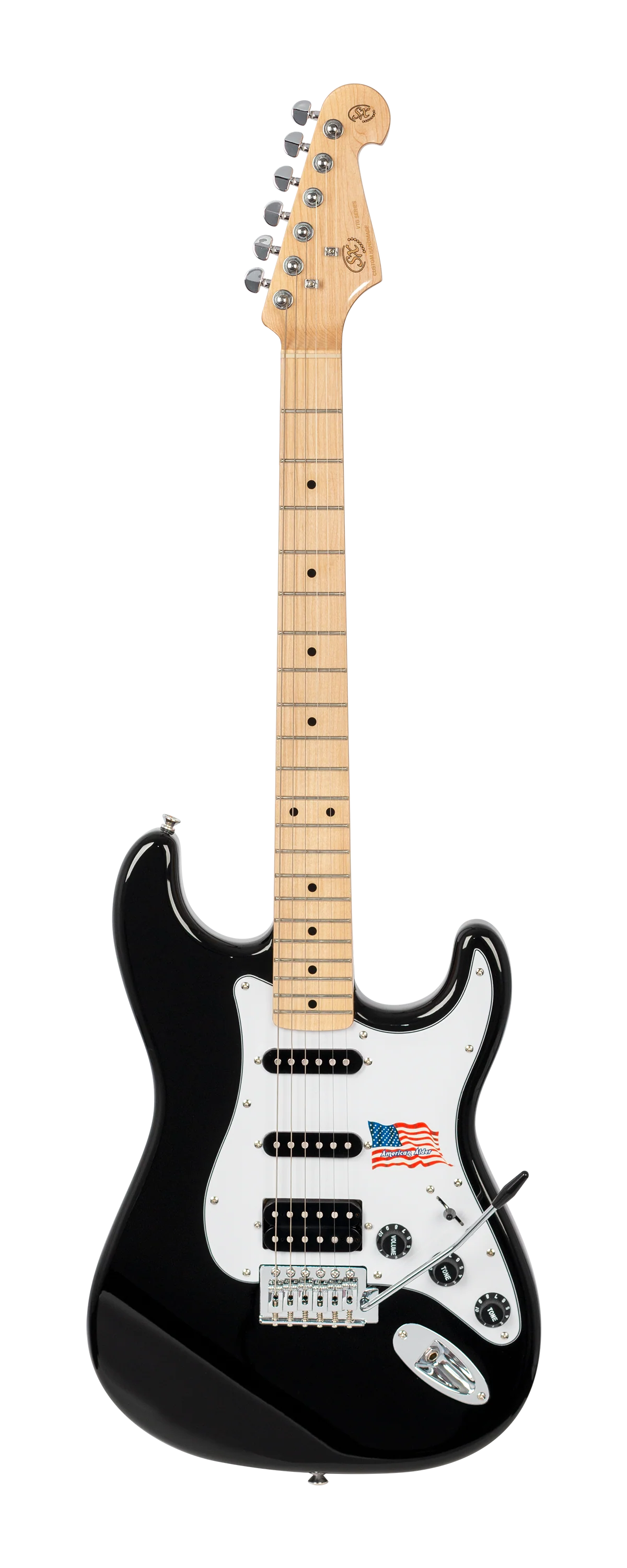 SX ALD2HUB Alder Series Electric Guitar with Humbucker in Black