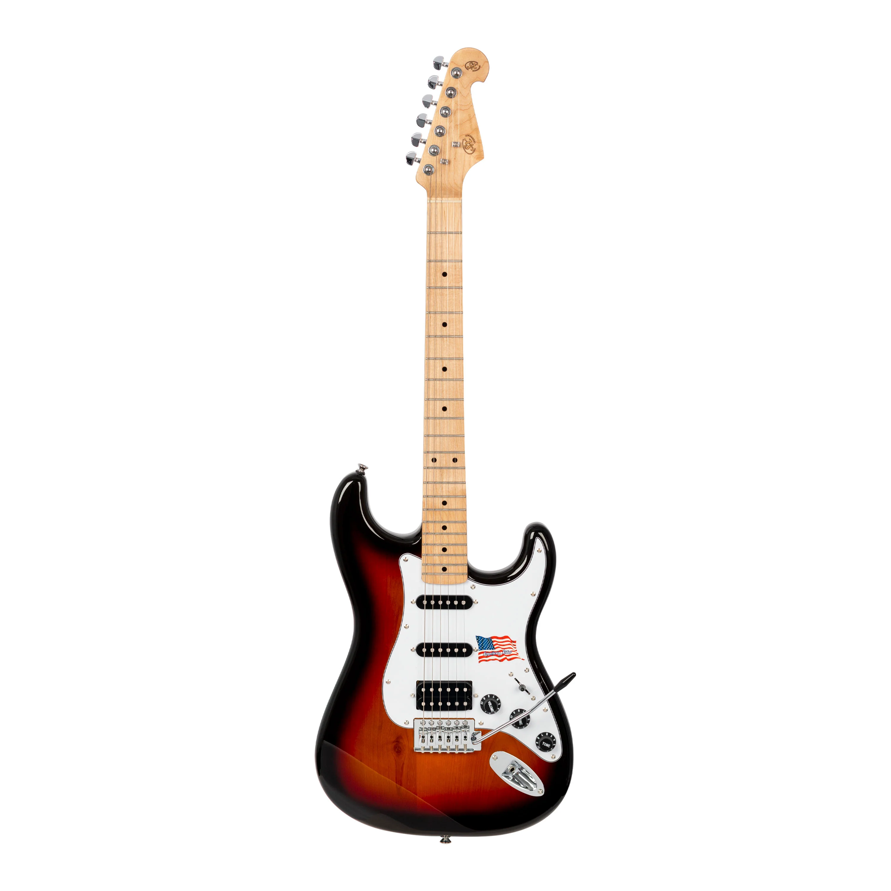 SX ALD2HUT Alder Series Electric Guitar in Tobacco Sunburst - Image 2