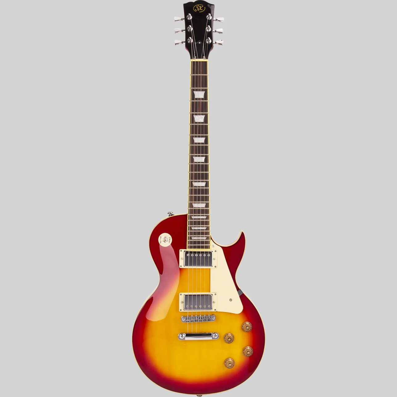 SX Les Paul Style Electric Guitar Pack with Gig Bag in Cherry Sunburst - B-STOCK - Image 4