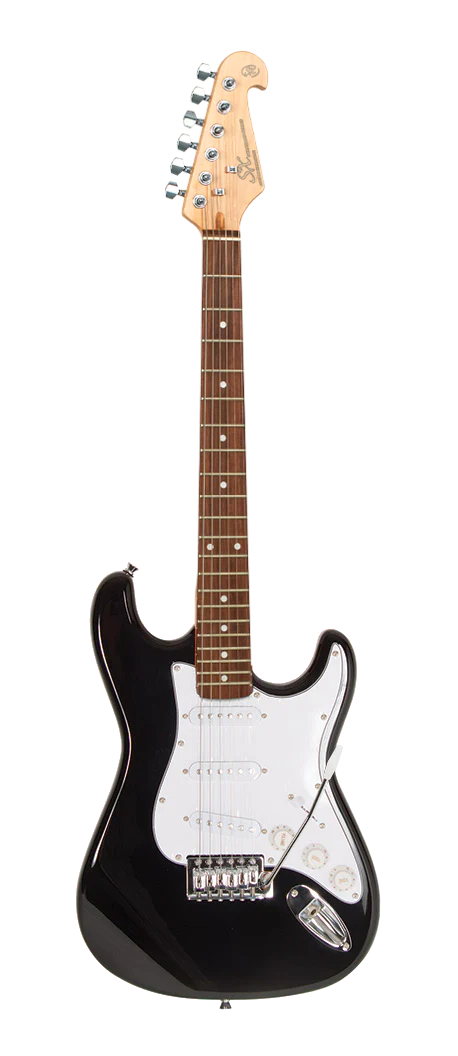 SX ST Style 3/4 size Electric Guitar Pack with Amplifier in Black - Image 2