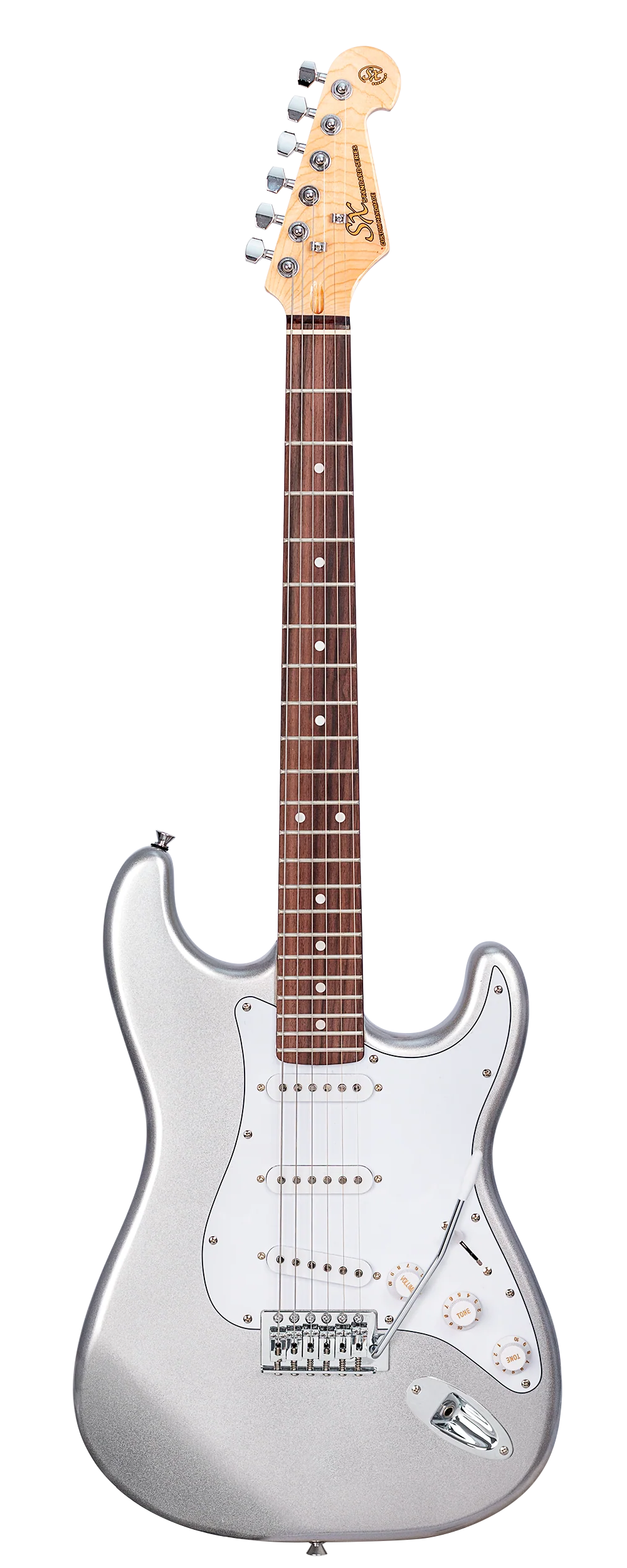 SX ST Style Electric Guitar and Amplifier Pack in Metallic Silver