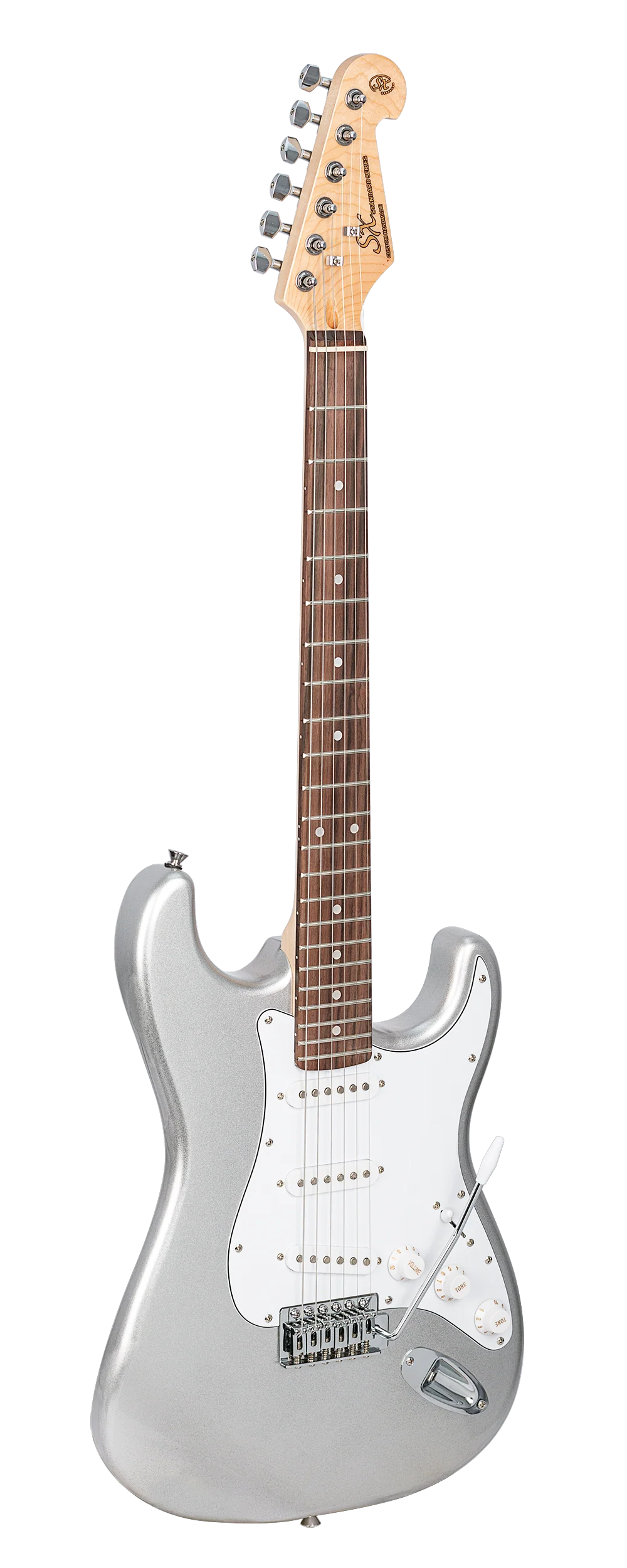 SX ST Style Electric Guitar and Amplifier Pack in Metallic Silver - Image 2