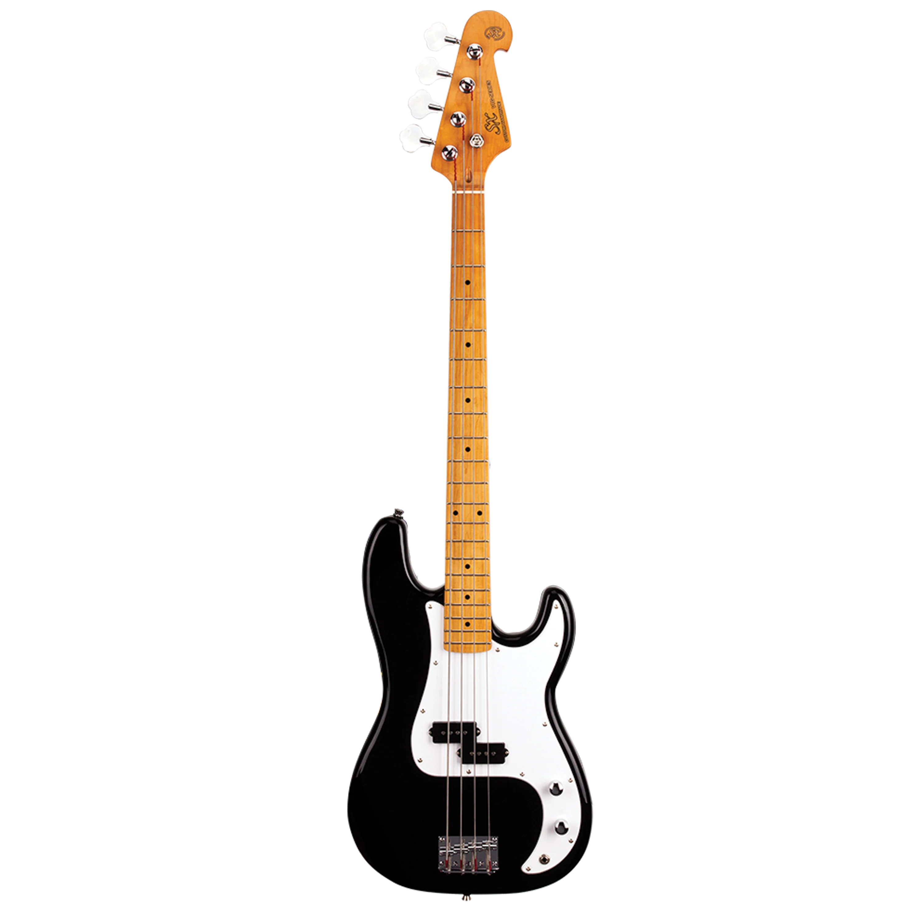 SX VEP57B Electric P Bass Guitar - Black - Image 2