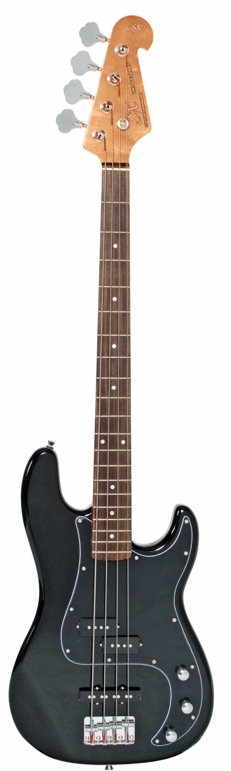 SX VEP62B P+J Electric Bass Guitar - Black