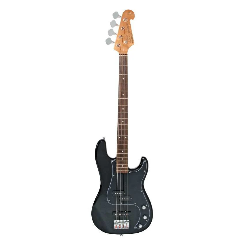 SX VEP62B P+J Electric Bass Guitar - Black - Image 2