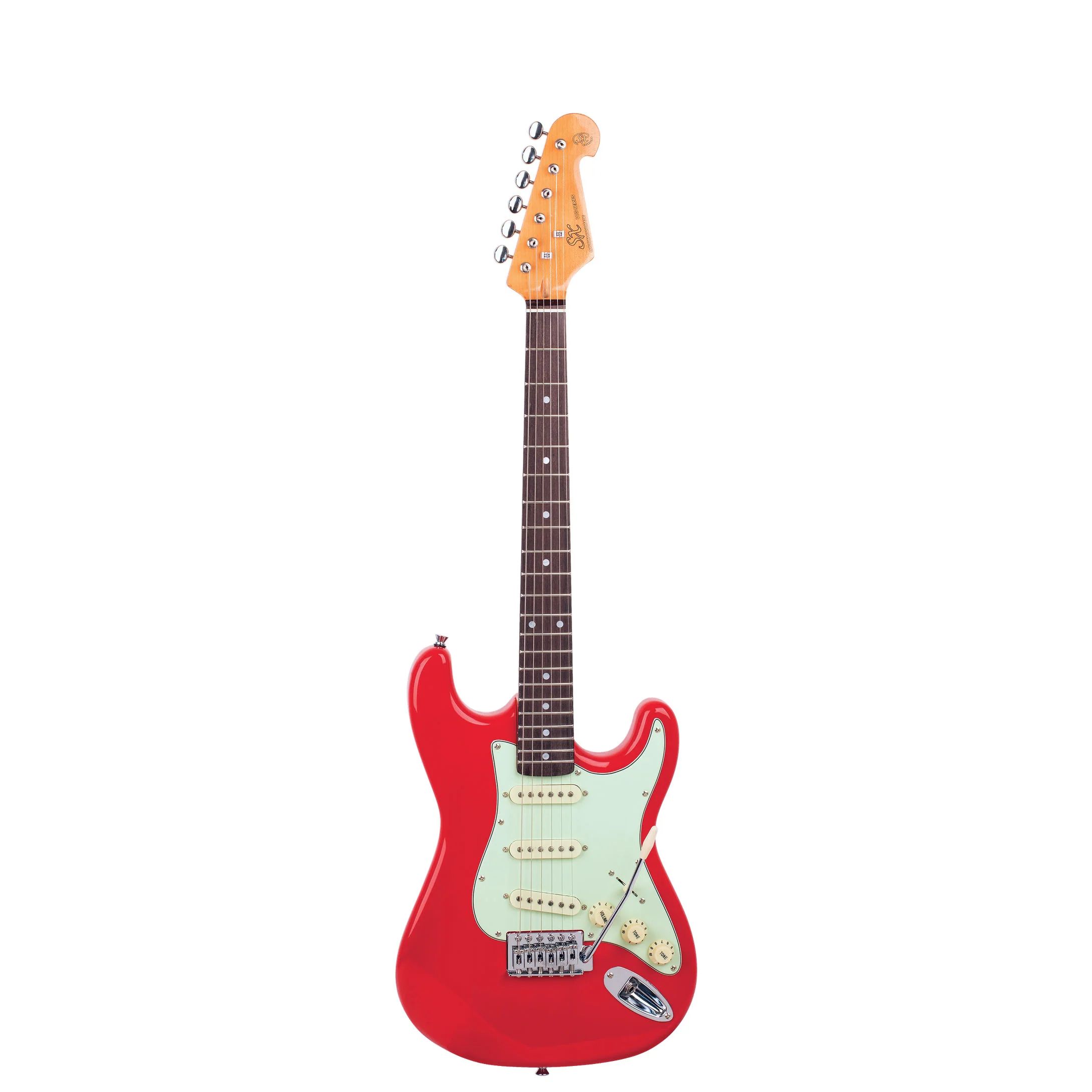 SX VES34FR 3/4 Size Electric Guitar - Fiesta Red - Image 2