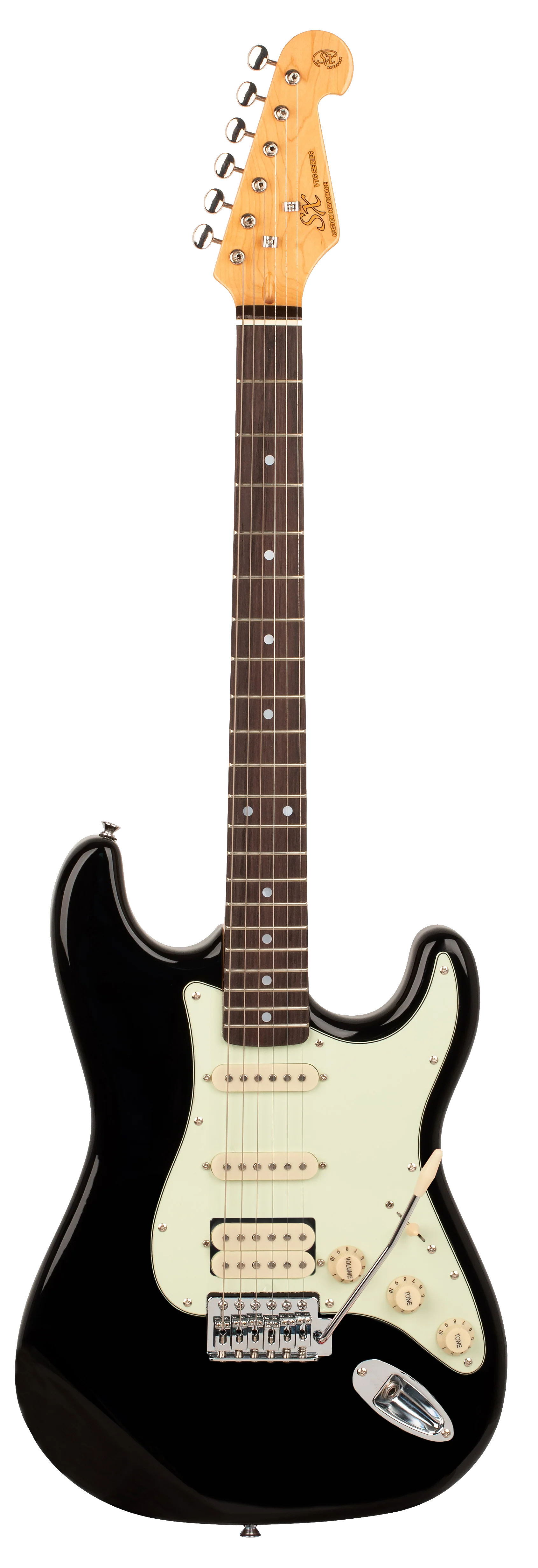 SX VES62HB Vintage Series Electric Guitar SSH - Black