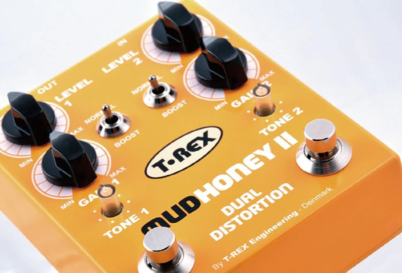 T-Rex Mudhoney II Dual Distortion/Fuzz Guitar Effects Pedal - Image 3