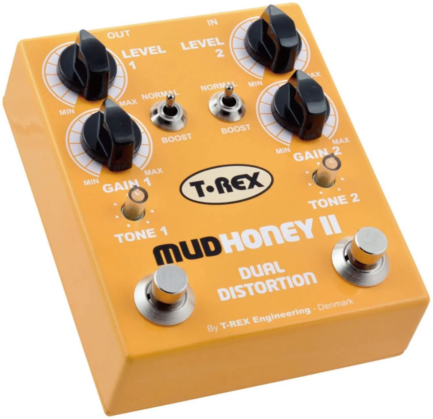 T-Rex Mudhoney II Dual Distortion/Fuzz Guitar Effects Pedal - Image 4