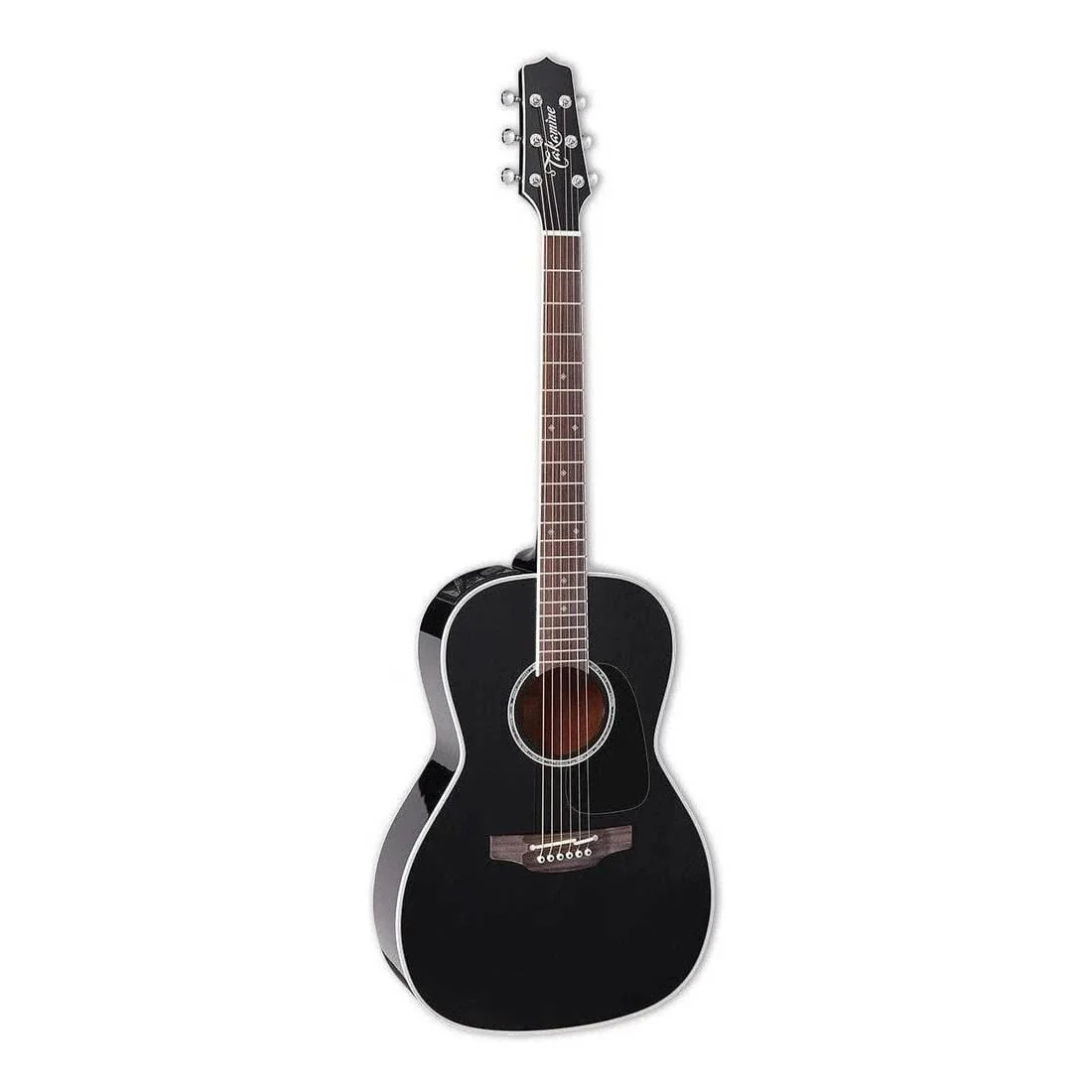 Takamine Custom Pro Series 3 New Yorker Acoustic Guitar with Pickup in Black Gloss Finish - Image 2
