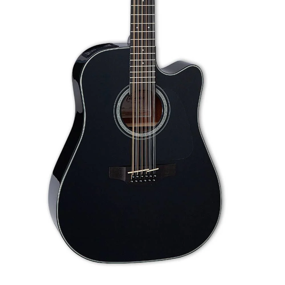 Takamine G30 Series 12-String Cutaway Acoustic Electric Guitar Solid Spruce Top - Black Gloss - Image 3