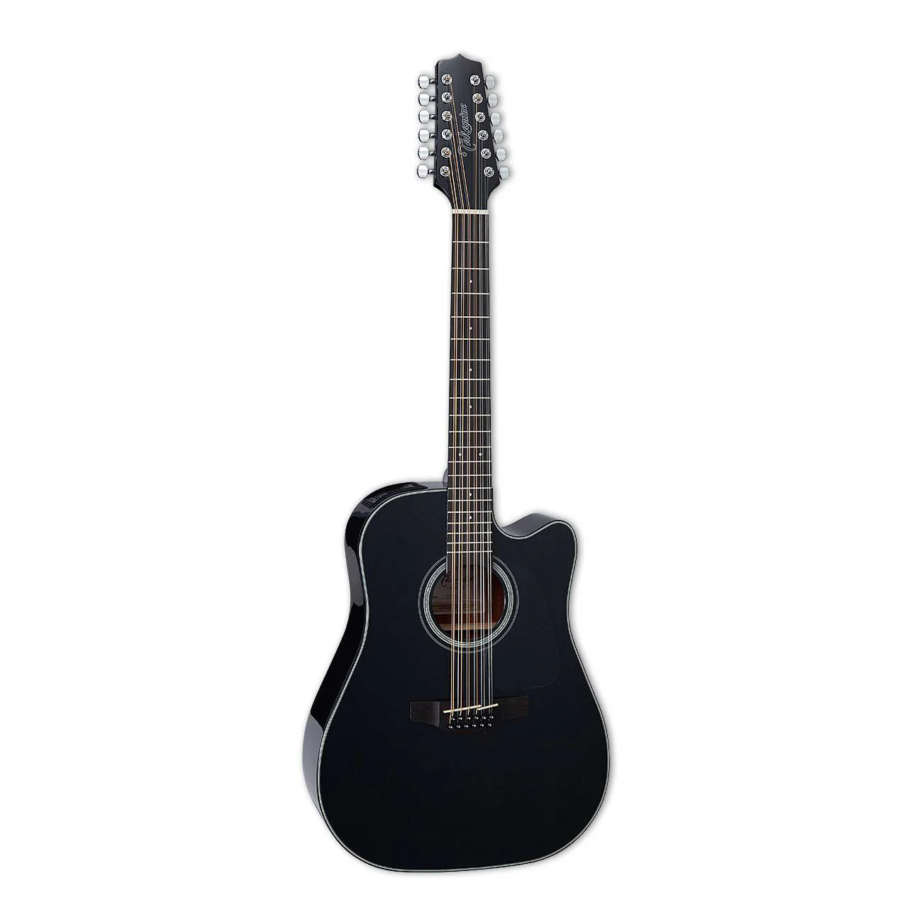 Takamine G30 Series 12-String Cutaway Acoustic Electric Guitar Solid Spruce Top - Black Gloss - Image 4