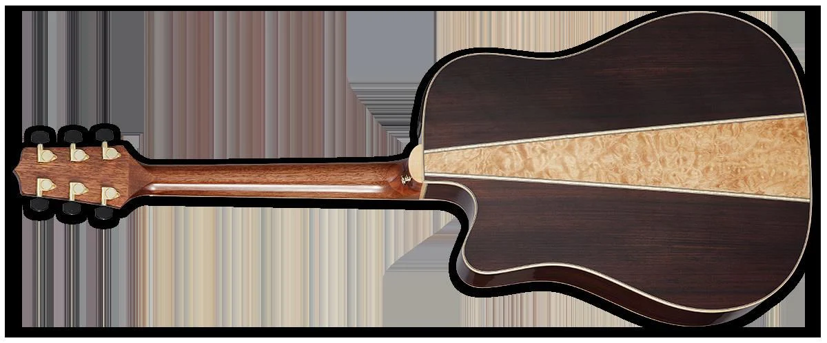 Takamine G90 Series Dreadnought AC/EL Guitar with Cutaway - Natural with 3 Pce Back Gloss Finish - Image 2