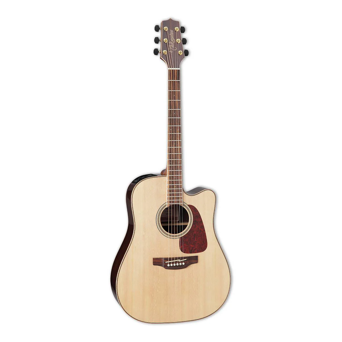Takamine G90 Series Dreadnought AC/EL Guitar with Cutaway - Natural with 3 Pce Back Gloss Finish - Image 5