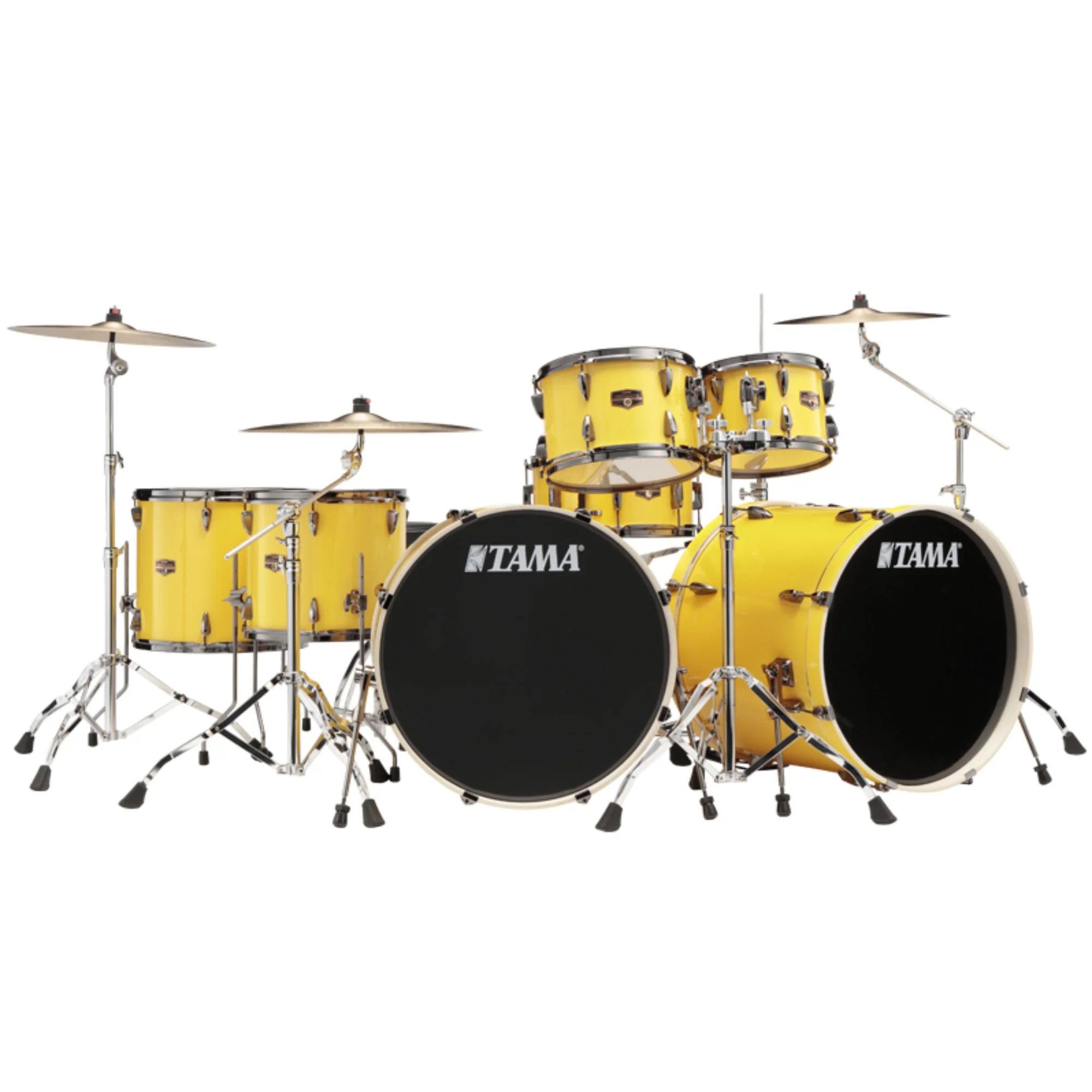 Tama IP72ZH9WN Imperialstar Lars Ulrich Inspired 7-piece Drum Kit with Hardware in Electric Yellow