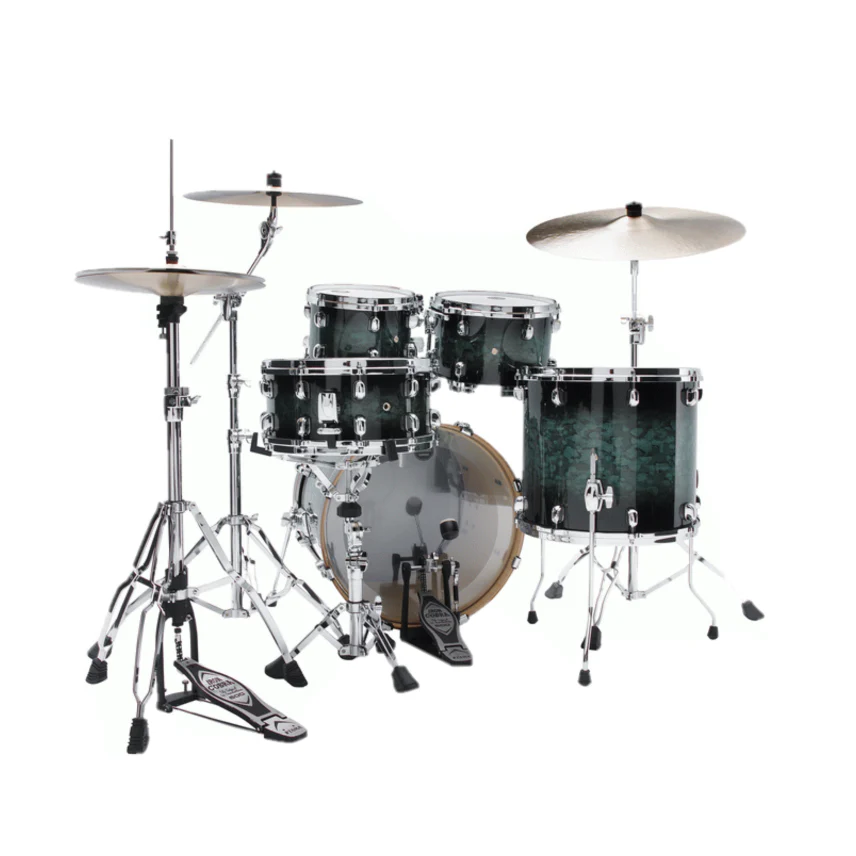 Tama  Limited Edition MBS40RS MSL Starclassic Performer Maple/Birch 4 Piece Drum Kit - Molten Steel Blue Burst - Image 4