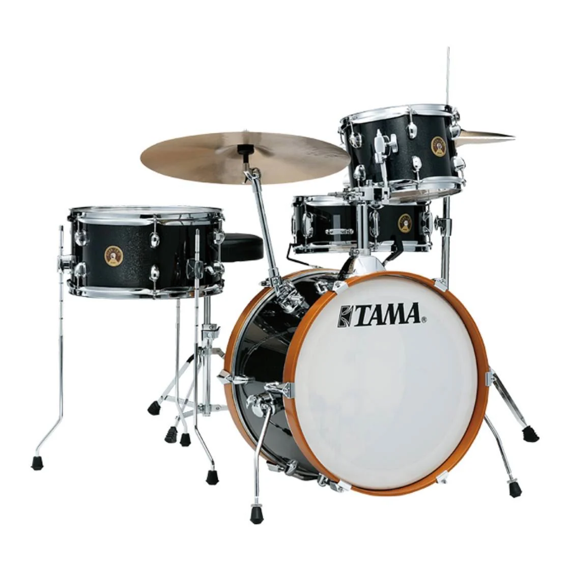 Tama LJK48H4 4-Piece Club Jam Drum Kit with Hardware in Charcoal Mist Wrap - Image 2