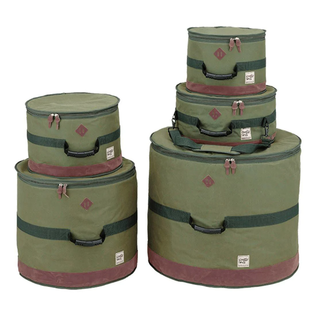 Tama Power Pad Designer Collection Drum Bag Set for 5pc Drum Kit in Moss Green - Image 2