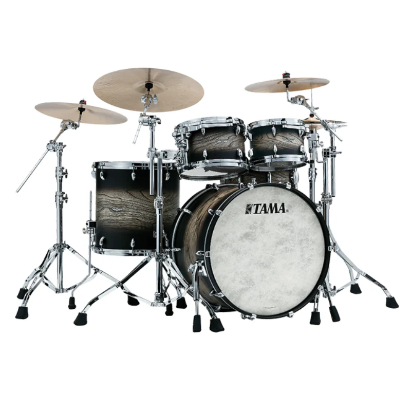 Tama Star Walnut 22" 4 Piece Drum Kit Shell Pack - 22/10/12/16 - Satin Black Japanese Sen Burst