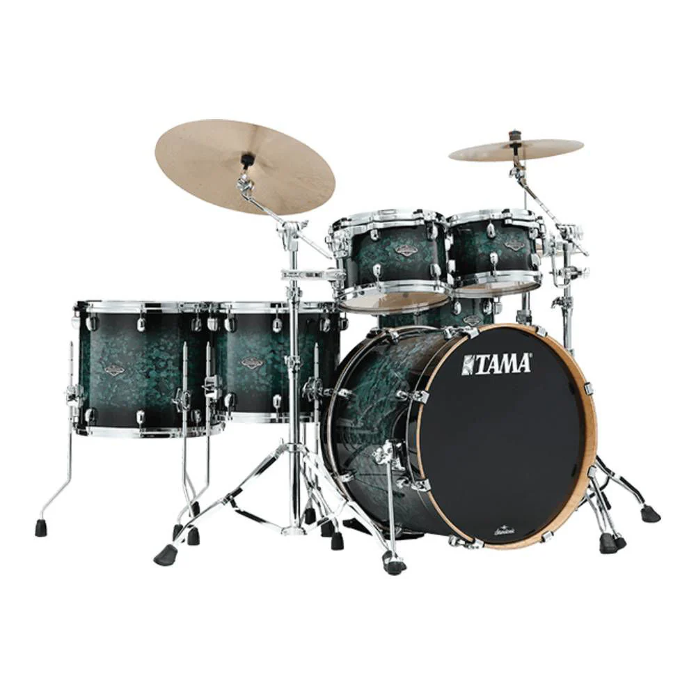 Tama Starclassic Performer 22 5 Piece Drum Kit Shell Pack - 22/10/12/14/16 - Molten Steel Blue Burst - Image 2