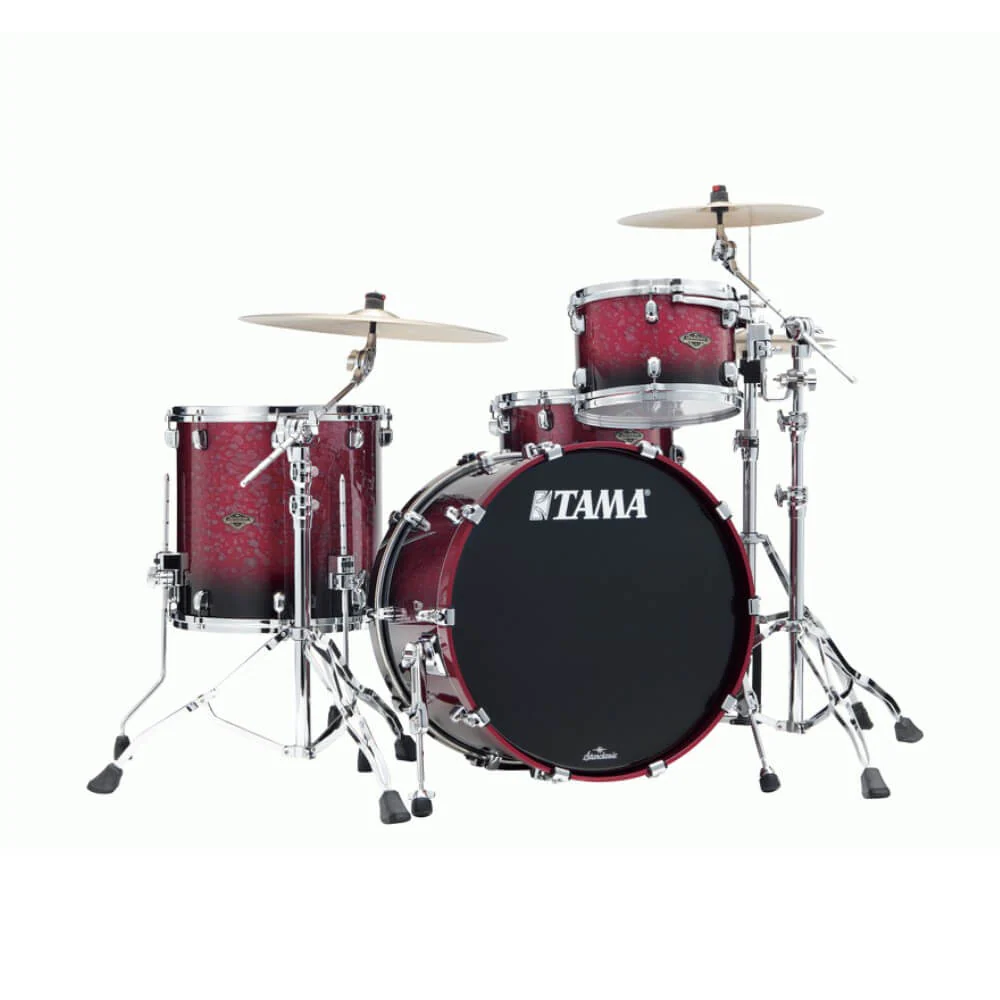 Tama Starclassic Walnut/Birch 20 3-Pce Drum Kit Shell Pack - 20/12/14 - Molten Dark Raspberry Fade - Image 2