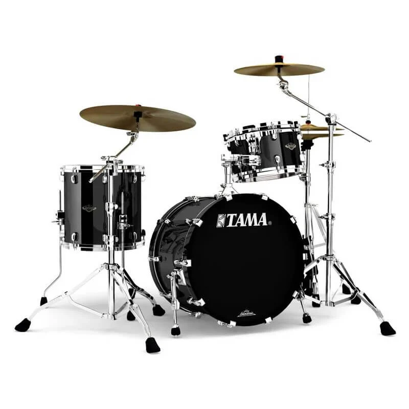 Tama Starclassic Walnut/Birch 20 3-Pce Drum Kit Shell Pack - 20/12/14 - Piano Black - Image 2