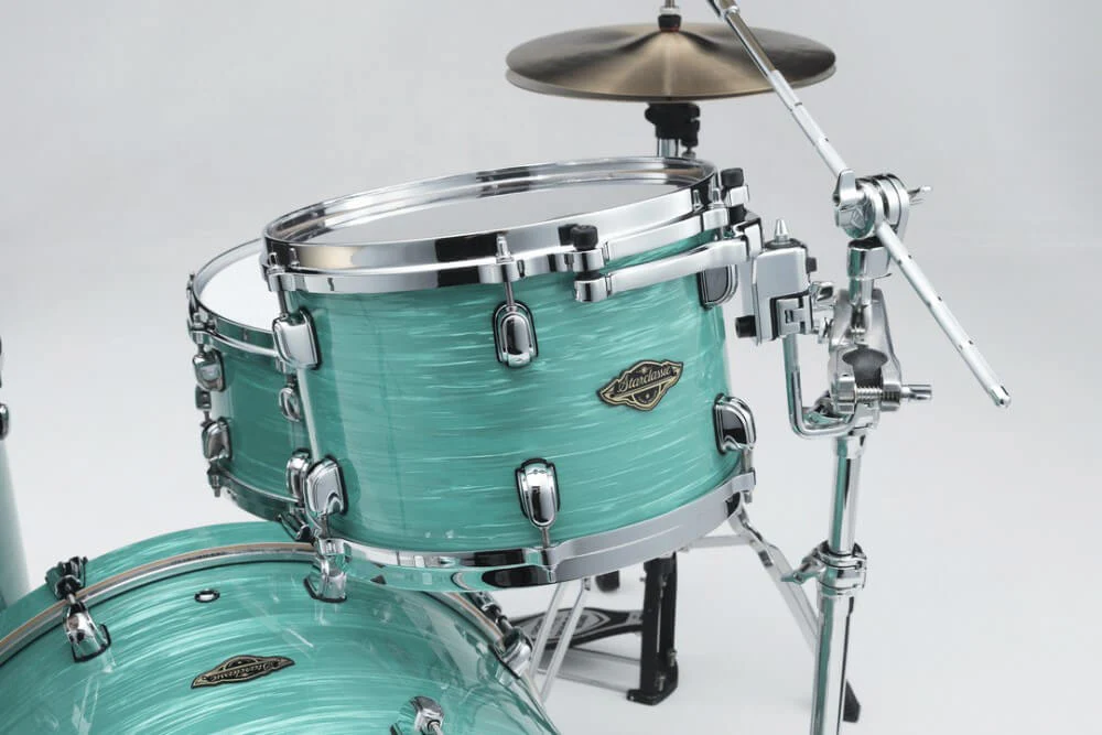 Tama Starclassic Walnut/Birch 20 3-Pce Drum Kit Shell Pack - 20/12/14 - Surf Green Silk - Image 2