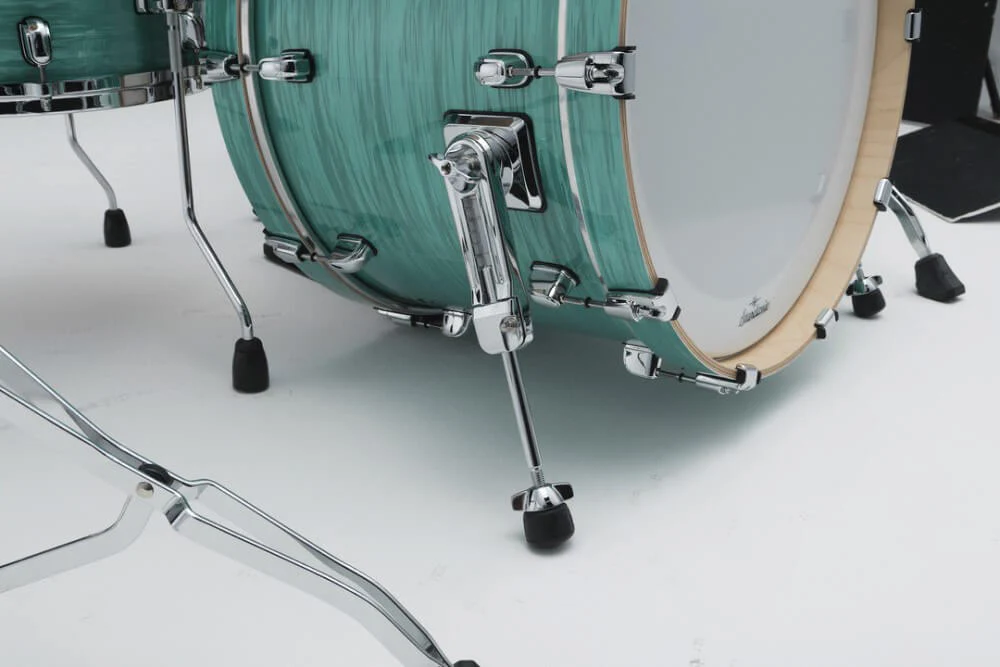 Tama Starclassic Walnut/Birch 20 3-Pce Drum Kit Shell Pack - 20/12/14 - Surf Green Silk - Image 4