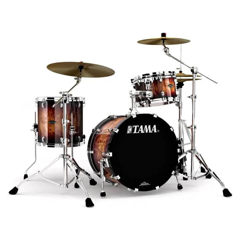 Tama Starclassic Walnut/Birch 20 3 Piece Drum Kit Shell Pack - 20/12/14 - Molten Brown Burst - Image 2