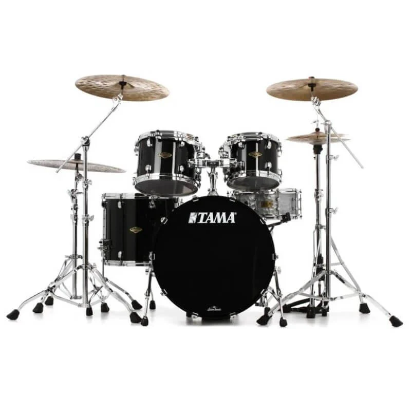 Tama Starclassic Walnut/Birch 22 4-Pce Drum Kit Shell Pack - 22/10/12/16 - Piano Black - Image 2