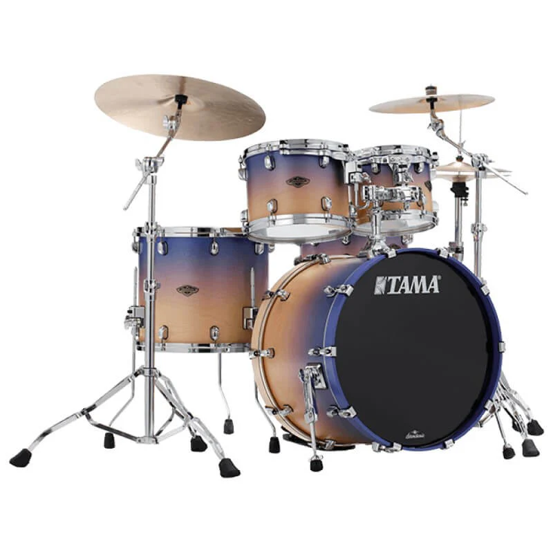 Tama Starclassic Walnut/Birch 22 4-Pce Drum Kit Shell Pack - 22/10/12/16 - Satin Purple Atmosphere Fade - Image 4