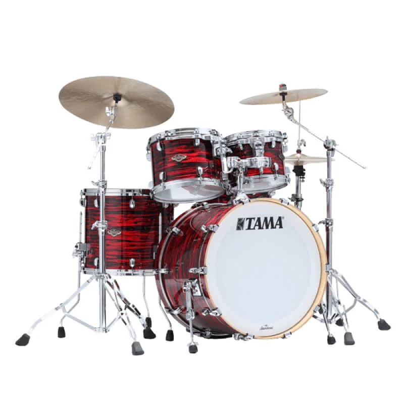 Tama Starclassic Walnut/Birch 22 4 Piece Drum Kit Shell Pack - 22/10/12/16 - Red Oyster - Image 2