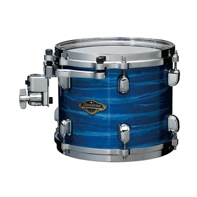 Tama Starclassic Walnut/Birch 22 5-Pce Drum Kit Shell Pack - 22/10/12/14/16 - Lacquer Ocean Blue Ripple - Image 4
