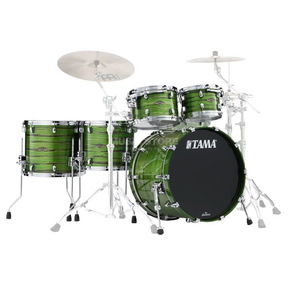 Tama Starclassic Walnut/Birch 22 5-Pce Drum Kit Shell Pack - 22/10/12/14/16 - Lacquer Shamrock Oyster - Image 3