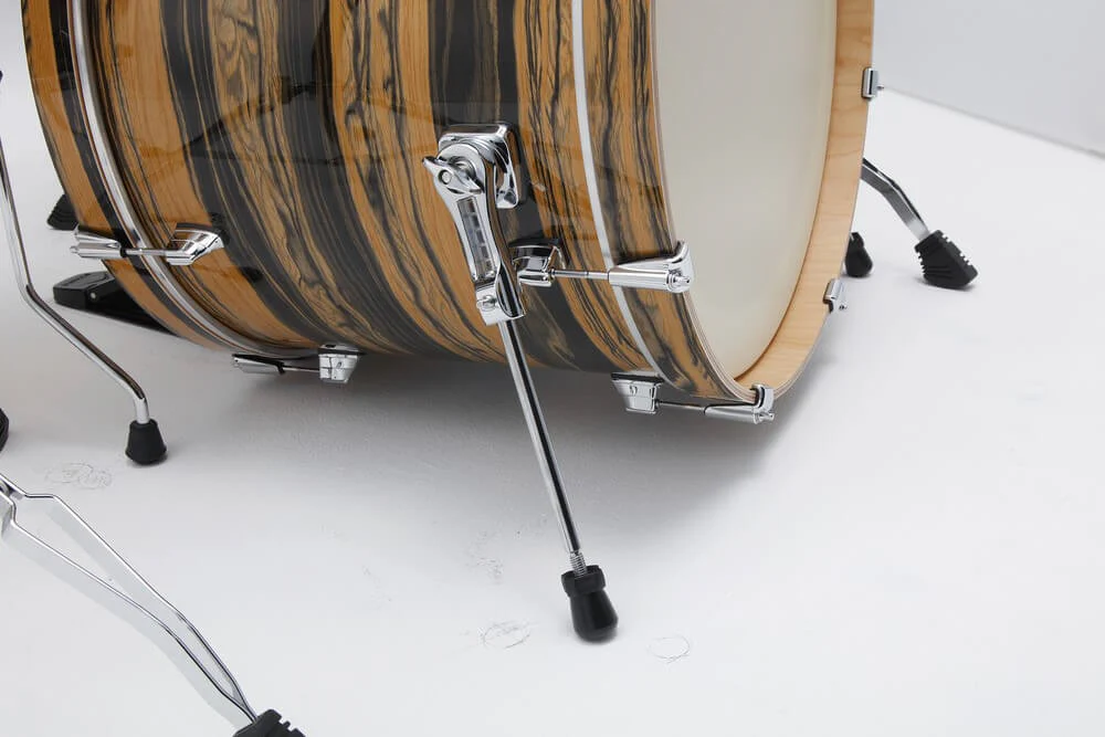 Tama SuperStar Classic 22" 5-Pce Drum Kit Shell Pack 22/10/12/16 with 14" Snare - Natural Ebony Tiger Wrap - Image 10