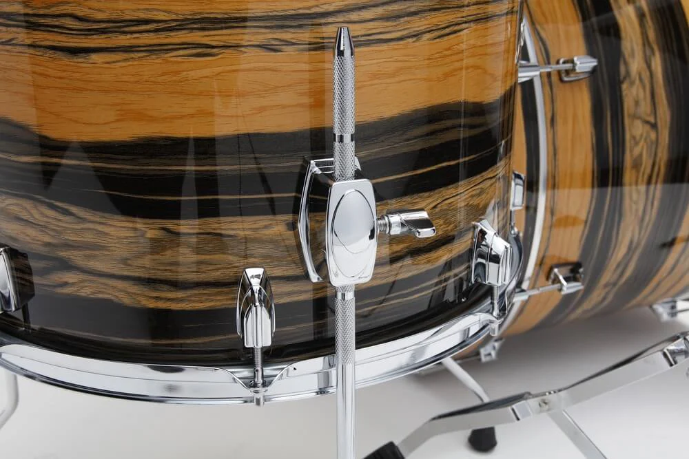Tama SuperStar Classic 22" 5-Pce Drum Kit Shell Pack 22/10/12/16 with 14" Snare - Natural Ebony Tiger Wrap - Image 11