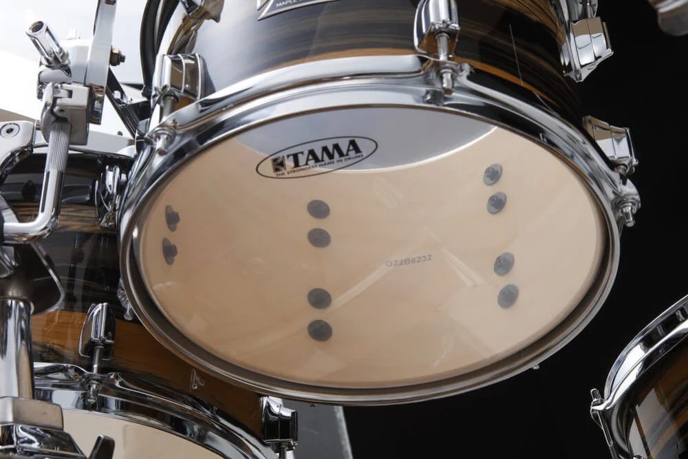 Tama SuperStar Classic 22" 5-Pce Drum Kit Shell Pack 22/10/12/16 with 14" Snare - Natural Ebony Tiger Wrap - Image 4