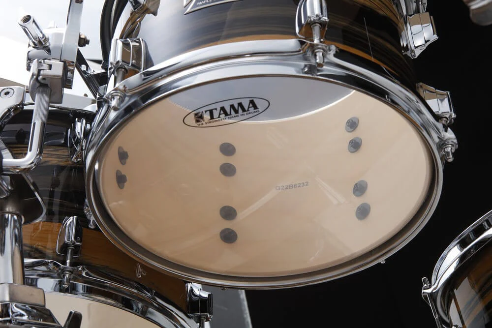 Tama SuperStar Classic 22" 5-Pce Drum Kit Shell Pack 22/10/12/16 with 14" Snare - Natural Ebony Tiger Wrap - Image 9
