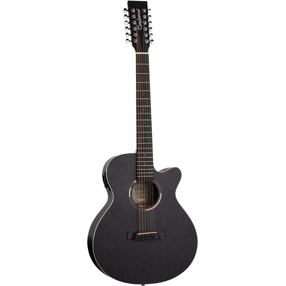 Tanglewood Blackbird TWBBSFCE12 Superfolk 12-String Cutaway Acoustic Guitar - Smokestack Satin