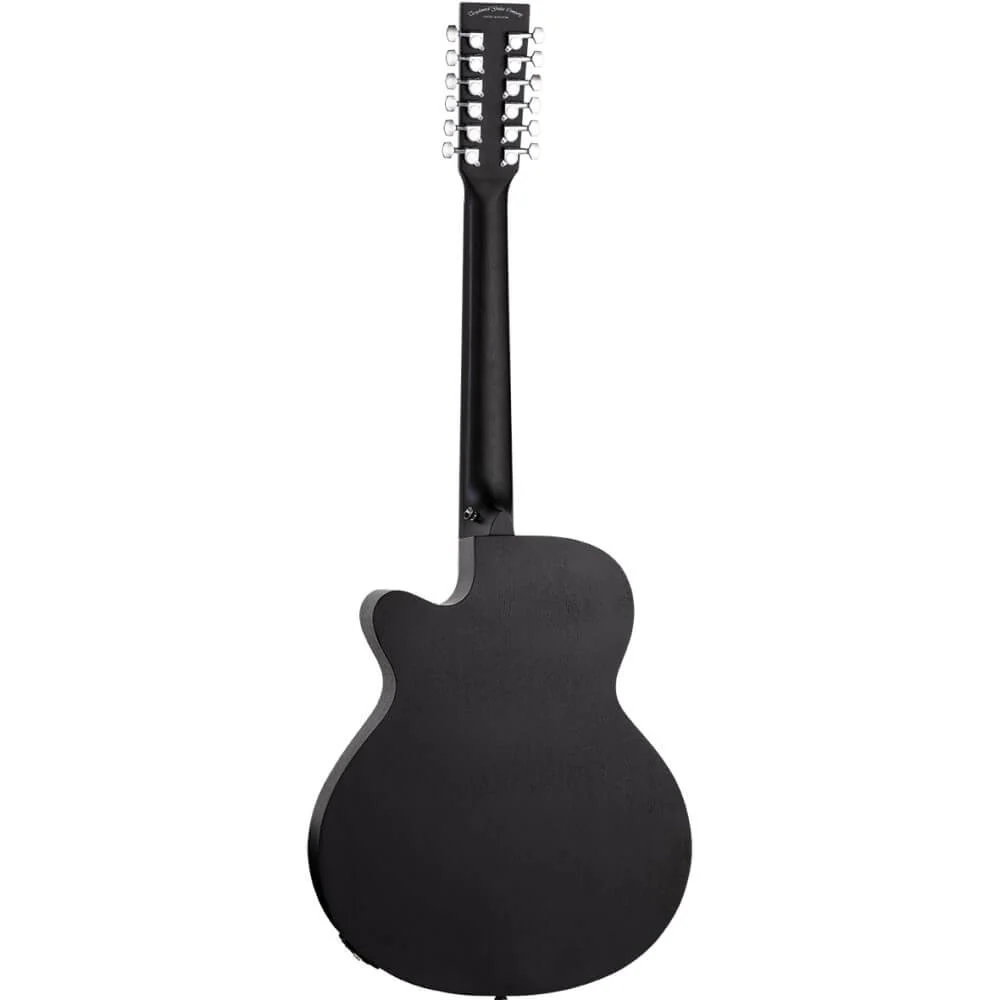 Tanglewood Blackbird TWBBSFCE12 Superfolk 12-String Cutaway Acoustic Guitar - Smokestack Satin - Image 2
