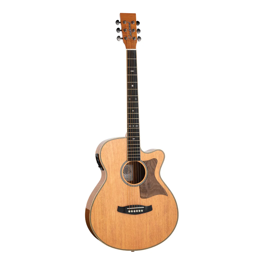 Tanglewood Reunion Pro Solid Australian Red Cedar Top with Flame Okoume Back and Sides - Image 3