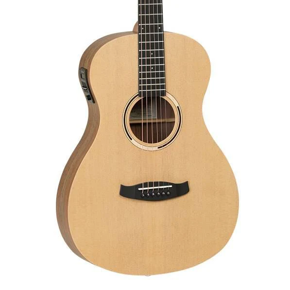 Tanglewood TDBTPEHR Discovery Exotic Parlour Acoustic Guitar in Hawaiian Rainwood Back - Image 4
