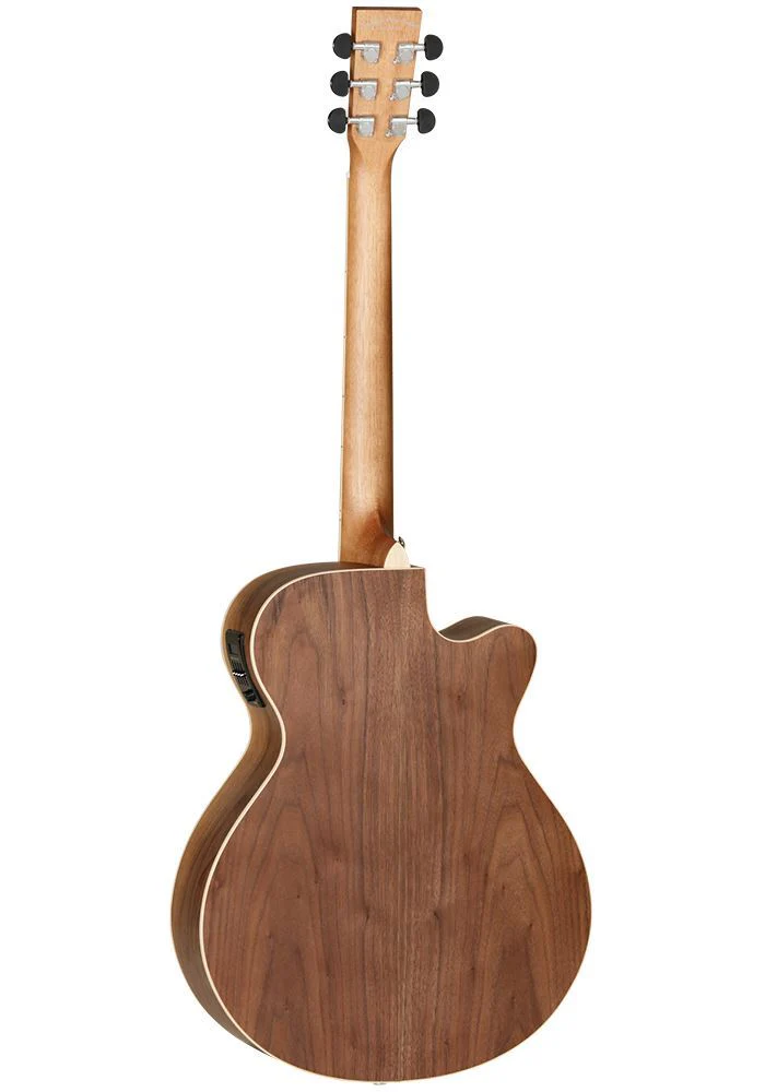 Tanglewood TDBTSFCEBWLH Discovery Exotic Super Folk Left-Handed Acoustic Guitar in Black Walnut - Image 4