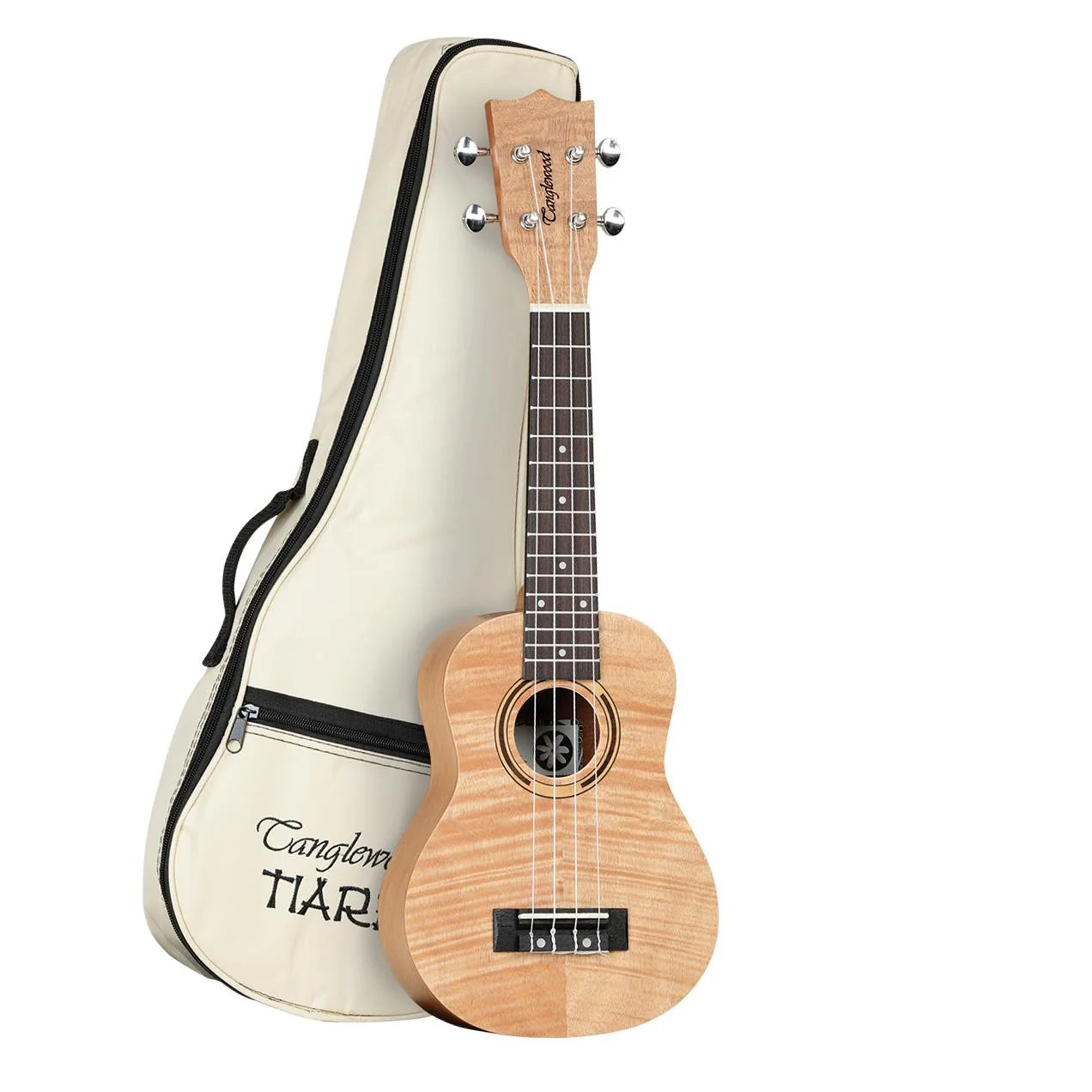 Tanglewood Tiare TWT5B Soprano Ukulele with Gig Bag - Luxury Satin Flame Mahogany - Image 6