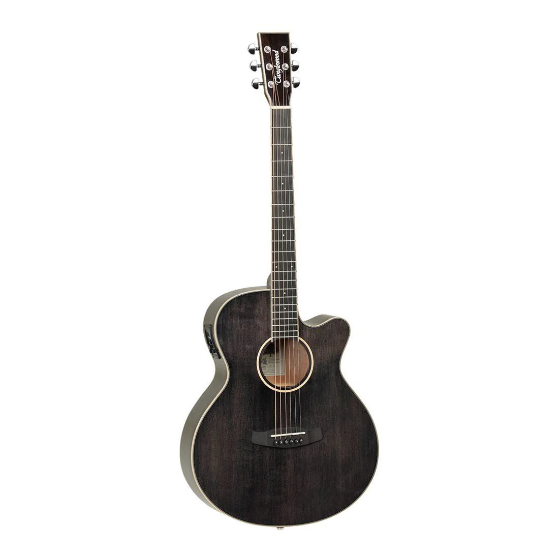 Tanglewood TW4BS Winterleaf Super Folk Acoustic Guitar in Black Shadow Gloss with Pickup - Image 5