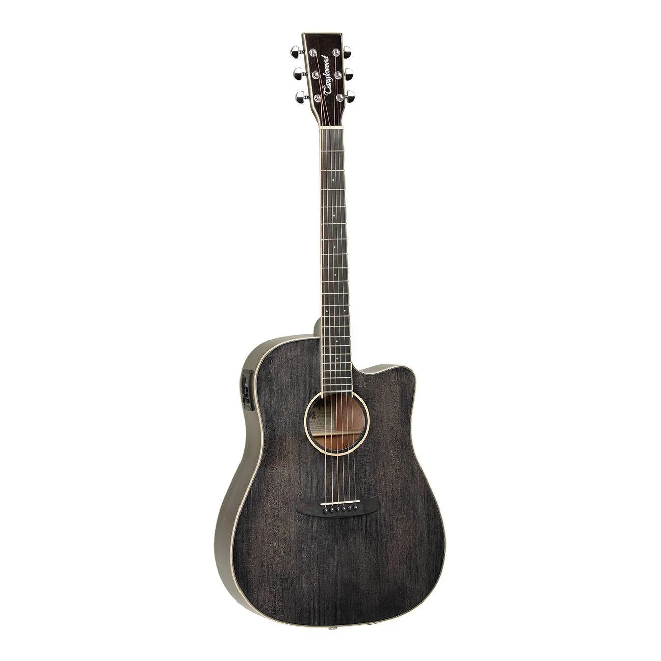 Tanglewood TW5BS Winterleaf Series Dreadnought Acoustic Guitar Cutaway with Pickup in Black Shadow Gloss